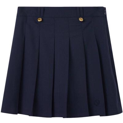 elandKids女童百褶A字短裙