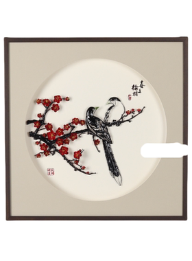 迎客松日出东方铁画迎客松斗方