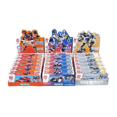 启蒙积木合体变形机器人儿童礼物