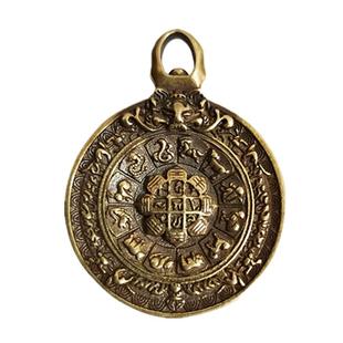 纯铜九宫八卦牌峨眉乐山礼物祈愿本命年平安护身腰牌西藏吊坠挂件