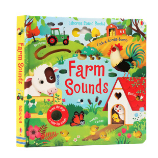 Usborne农场奇妙触摸发声书 Farm Sounds book 聆听农场的各种声音英文原版绘本低幼儿童启蒙早教认知纸板书英语读物尤斯伯恩