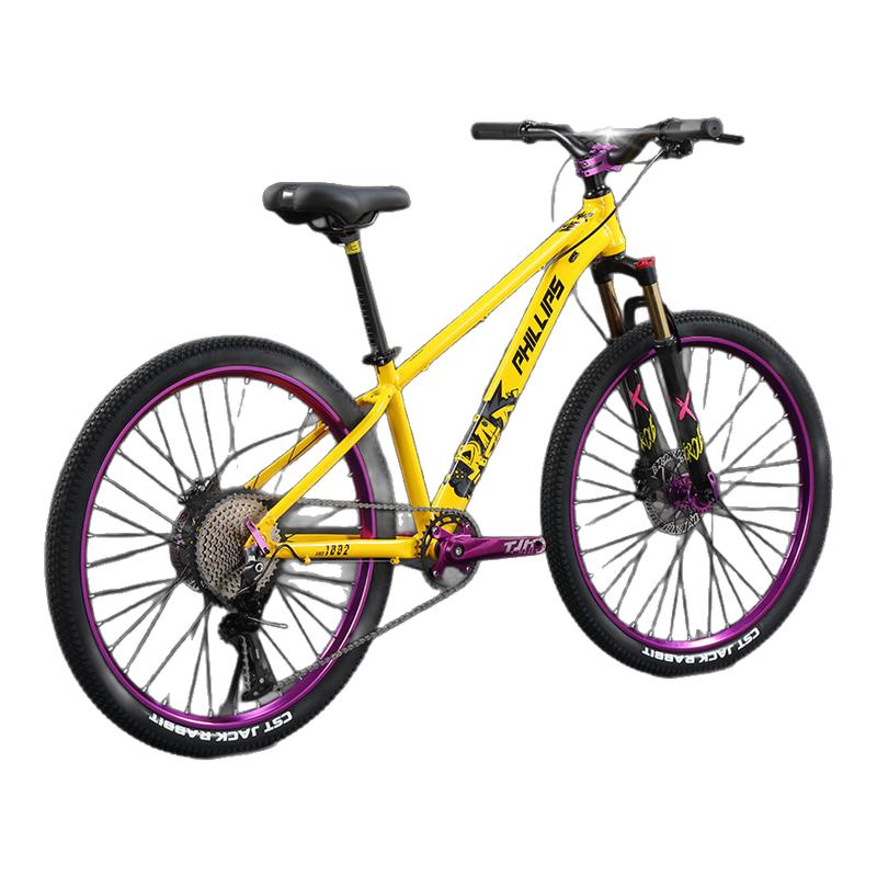 菲利普铝合金土坡车山地车自行车男变速炸街140响青学生单车