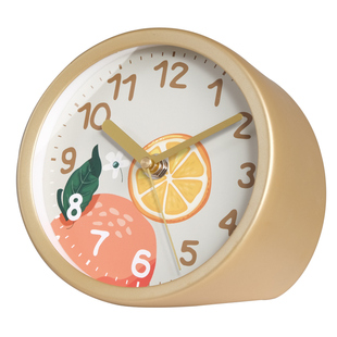 TQJ静音餐厅水果座钟创意客厅家用卧室时尚时钟简约电波石英钟表