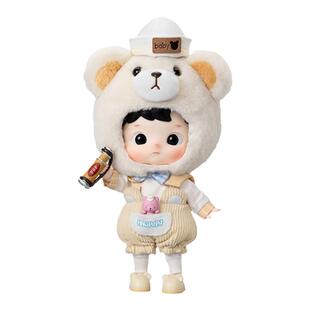 POPMART泡泡玛特HACIPUPU小熊船长可动人偶娃娃玩具礼物摆件BJD