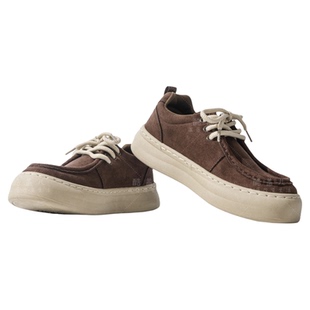 25新款秋冬男鞋复古袋鼠鞋男款秋季老钱风休闲鞋男士翻毛皮乐福鞋