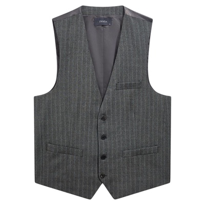 ZIOZIA冬季男士绵羊毛柔软保暖商务修身马甲背心ZSV04902C