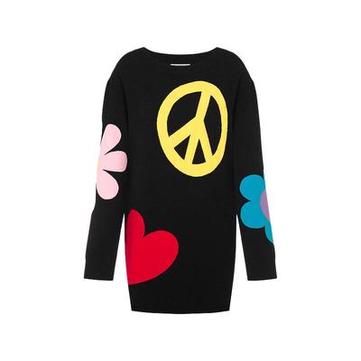 【礼物低至5折】M05CH1N0 JEANS  女士正面刺绣长袖连衣裙