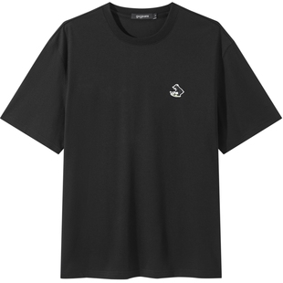 gxg.jeans男装 多色趣味绣花基础休闲宽松圆领短袖T恤 25年夏新品