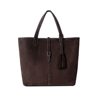 FENG皮匠 头层牛皮反绒皮托特包男休闲包男真皮手提包男手工制作