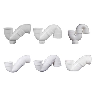 PVC存水弯防臭P弯U弯下水管带检查无口P型S弯50 75 110排水管配件