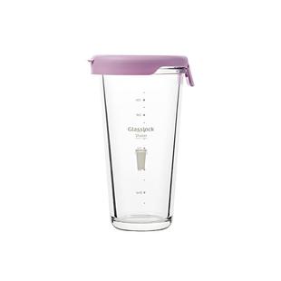 Glasslock盖朗韩国进口玻璃水杯简约随手杯家用吸管杯牛奶杯女生