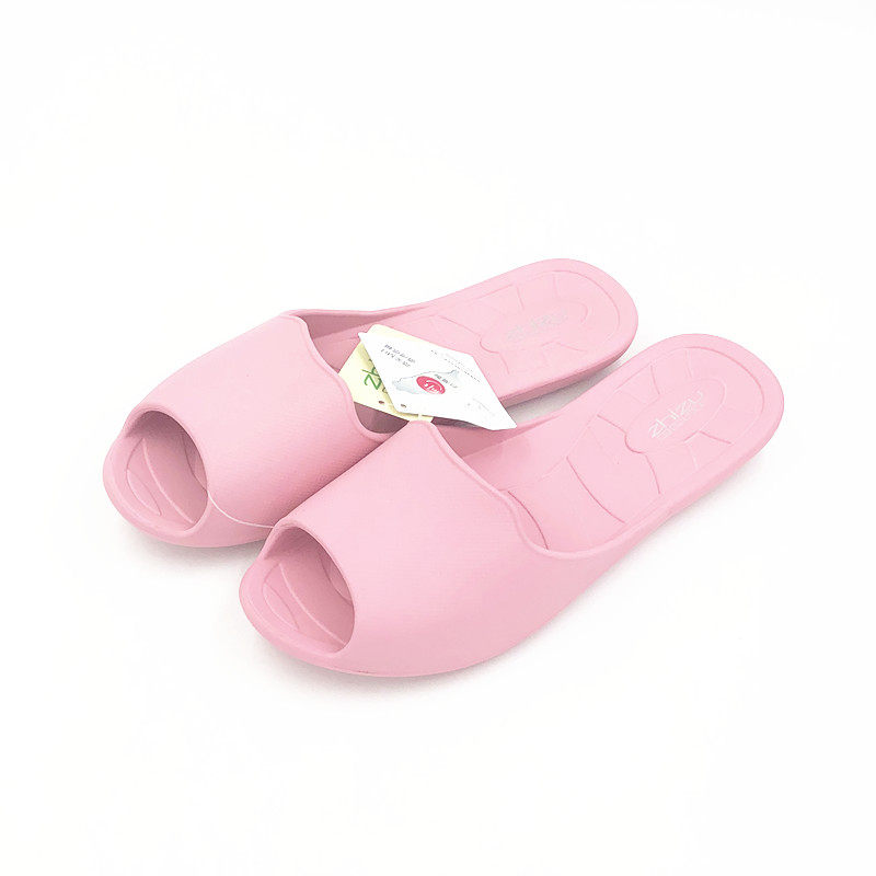 台湾进口知足zhizu浴室轻型EVA静音软底耐磨防滑防水鱼口拖鞋
