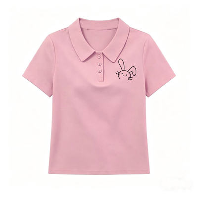 100%纯棉POLO衫短袖上衣女夏
