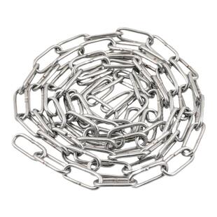 304不锈钢链条无缝铁链条长环短环晾衣链铁锁链挂钩起重链铁链子