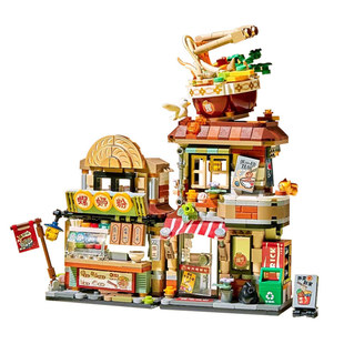 LOZ/俐智螺蛳粉店积木 相框拼装玩具 折叠街景模型小颗粒国潮礼物