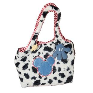 Gukoo/果壳手提包冬季迪士尼联名单肩包新款毛绒女士通用包包