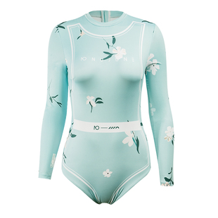 NuJuneX离岸风联名款连体泳衣女长袖水母防晒潜水专业冲浪服温泉