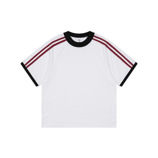 DK童装26夏款美式复古女男童纯棉五分短袖儿童中大童休闲上衣T恤