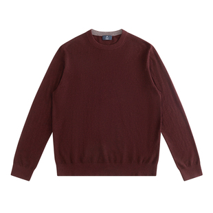 END HOMME|44支粗纺山羊绒亲肤舒适圆领打底衫男士休闲商务针织衫