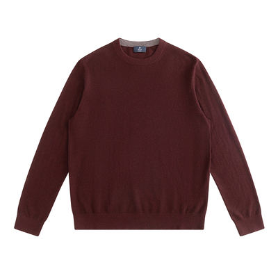 END HOMME|44支粗纺山羊绒亲肤舒适圆领打底衫男士休闲商务针织衫