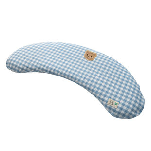 儿童荞麦加长曲面扇形月牙枕3-6-9岁8家专用宝宝纯棉护颈可拆洗枕