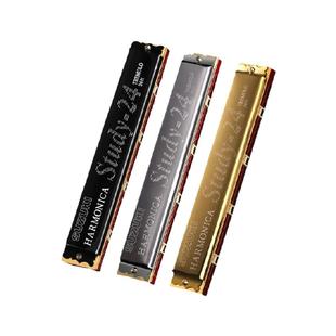 SUZUKI铃木口琴正品专业演奏级24孔C调复音初学者入门男士高级