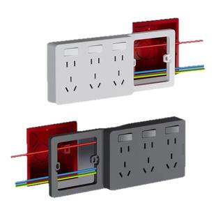 墙壁扩展插座转换器多用五孔usb插线板带线排插面板拓展式多功能