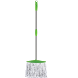 加大号墩布拖把家用加宽加厚水拖普通不锈钢杆棉纱棉线地拖布家用