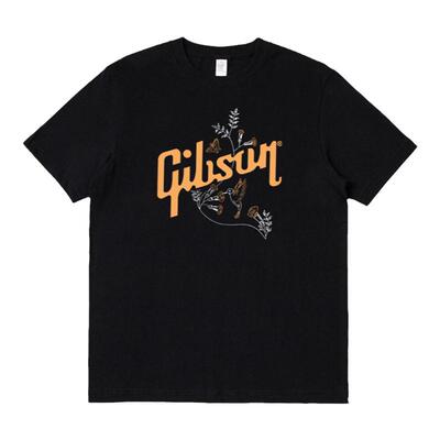 gibson蜂鸟吉他印花teet恤短袖