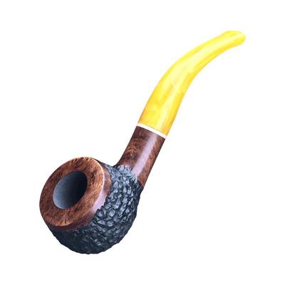 石楠木彩色亚克力烟嘴烟斗