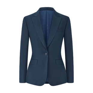 凯迪拉克4S店2026新款西装孔雀蓝外套女士销售顾问职业装西服上衣