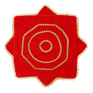 手绢花舞蹈广场舞红手帕儿童考级专用二人转麻纱布八角巾跳舞一对