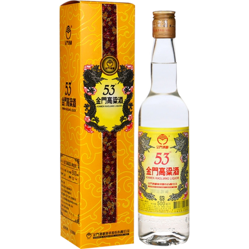 金门高粱酒53度单瓶黄金龙500ML*1瓶清香型原装白酒送礼酒水