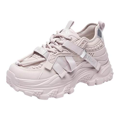 星期六厚底老爹鞋女款2025新款网面运动鞋女士显脚小休闲鞋子秋季