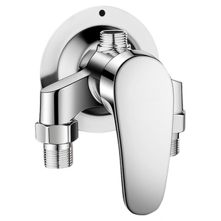 电热水器专用明装U型阀混水阀混合阀带开关三通分水阀冷热水龙头