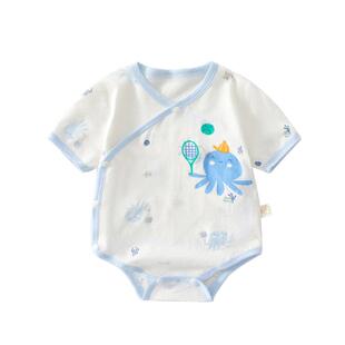 新生婴儿衣服夏季薄款短袖包屁衣纯棉a类宝宝夏装三角哈衣男孩52