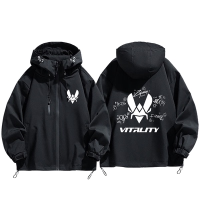 小蜜蜂Vitality战队ZywOo签名CS2GO游戏周边外套男冲锋衣百搭夹克
