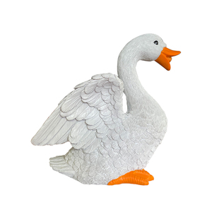 天鹅喷水树脂摆件庭院阳台假山池塘鱼缸造景装饰品空调出水管外接