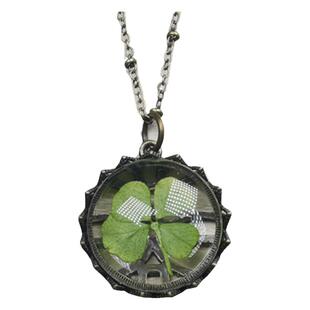 白色车轴幸运草植物标本项链2021孤品复古文艺罕见四叶草珍藏礼物