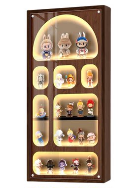 盲盒收纳展示架萌粒手办展示柜
