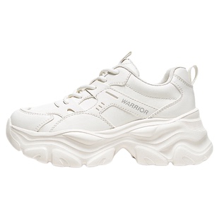 回力加绒女鞋2026冬季新款老爹鞋保暖厚底鞋子女款皮面运动小白鞋