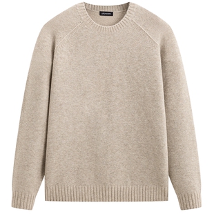 太平鸟男装 休闲毛衫2025冬季新款圆领纯色舒芙蕾男士休闲毛衣潮