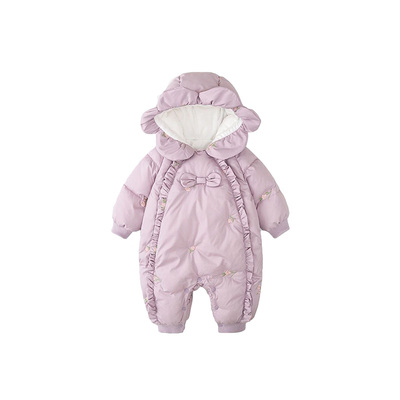 宝宝冬装连体衣加厚外出服