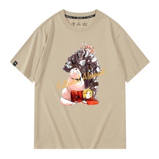 动漫钢之炼金术师联名间谍过家家阿尼亚周边宽松纯棉短袖男女T恤