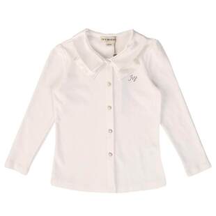 IVY HOUSE常春藤儿童装女童针织衬衫 洋气学院风娃娃领上衣亲子装