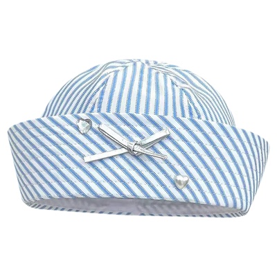 爱心钻石蝴蝶结水手帽子