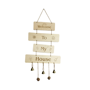 定制欢迎光临挂牌营业中创意木质吊牌网红店铺家居卧室门牌装饰品