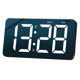 电子时钟万年历新款智能客厅闹钟台式数字显示桌面摆件钟表摆放式