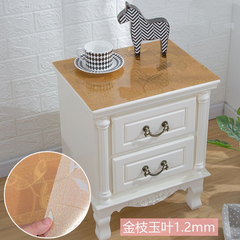 跨境pvc床头柜桌垫家用电视柜茶几桌布烫免洗防油防水透明方形防