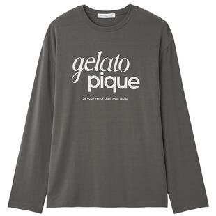 gelato pique25秋冬新品男睡衣字母圆领长袖T恤家居服PMCT255374